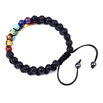 Pulsera  7 Chakras Tejido Doble